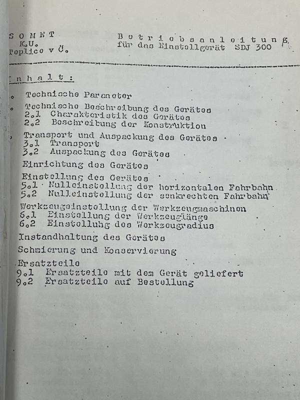 Betriebsanleitung Werkzeugvoreinstellgerät