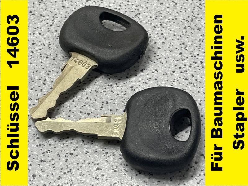 2 Stück Baumaschinenschlüssel, Zündschlüssel für verschiedene Fabrikate, Türschlüssel