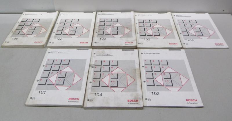 Handbuch Komplettsatz für BOSCH CC 220 Steuerung bestehend aus 8 Büchern,  Bedienungsanleitung, Parameter, Programmieranleitung, Fräszyklen, Diagnose, Fehlermeldung