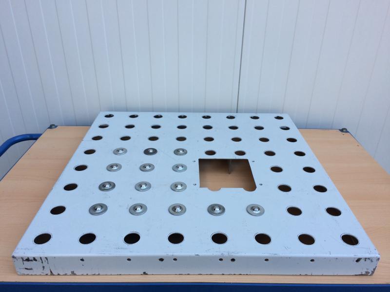 Kugelrollentisch für Rollenbahnbreite 800 mm, Kugeltisch zum Transport von Stückgütern, mit Kugelrolle