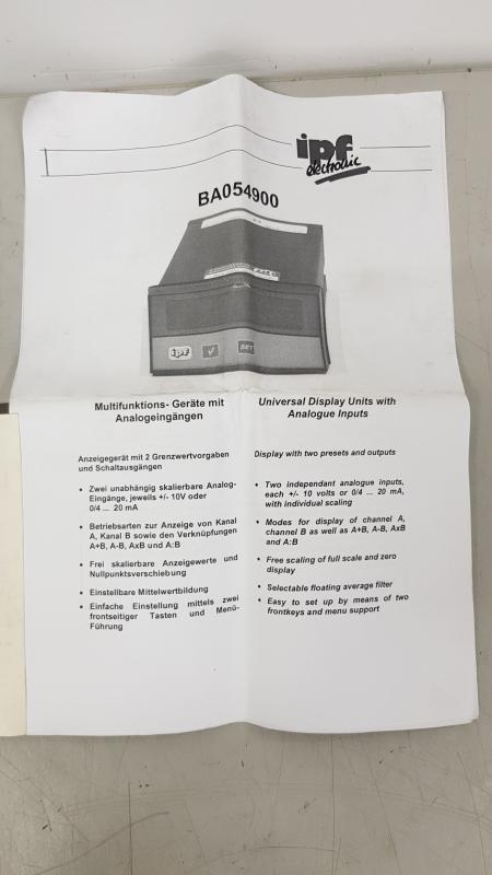 Multifunktions- Anzeigegerät mit Analogeingängen, Messumformer analog / digital