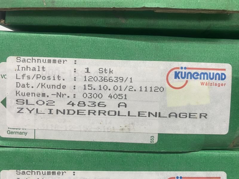 Zweireihiges vollrolliges Zylinderrollenlager SL024836A, Wälzlager -- 180-225-45