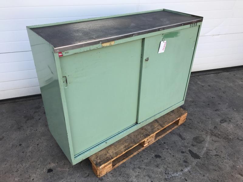 Metallschrank, Werkstattschrank, Lagerschrank mit 2 Schiebetüren