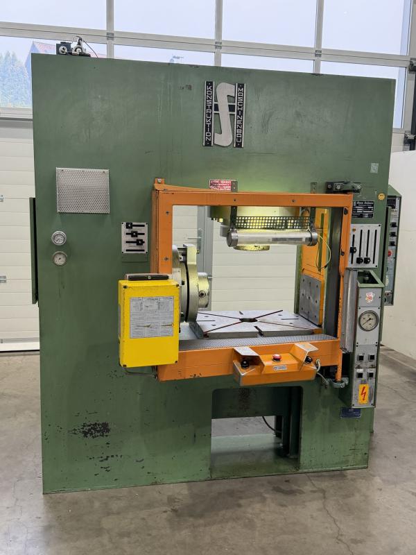 Doppelständer - Hydraulikpresse mit zusätzlichen Seitenzylinder Vertikal + Horizontal je 100 ton.