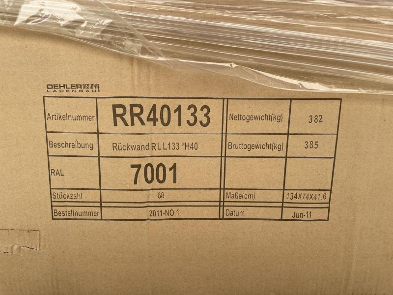 Rückwand mit Rundlochung für Ladenbauregale, Blech, Metall, Rückwand für Ladenregale