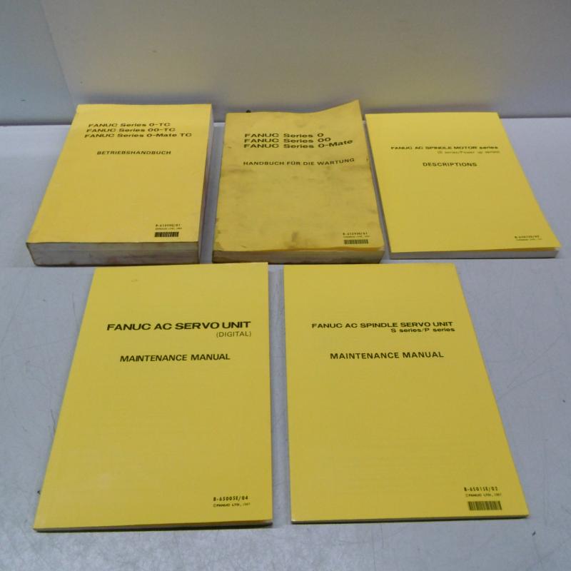 Handbuch- Satz, Betriebsanleitung, Bedienungsanleitung, Maintenance Manual,  Operators Manual Fanuc Series O/OO für Drehmaschine, Drehbank, Lathe