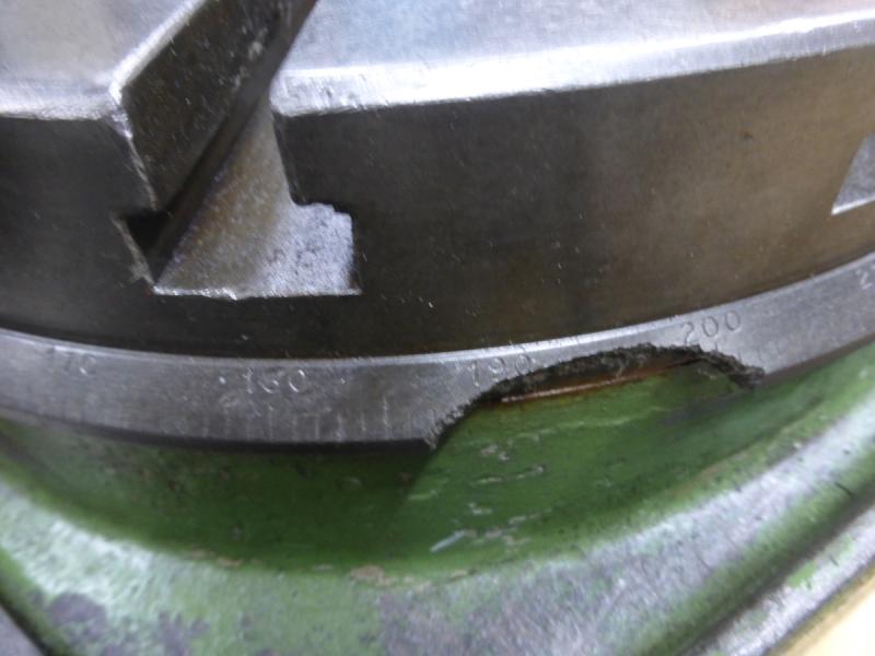 Rundtisch, Rundteiltisch mit Kurbel und Skala zum direkten und indirekten Teilen + Lochscheibe