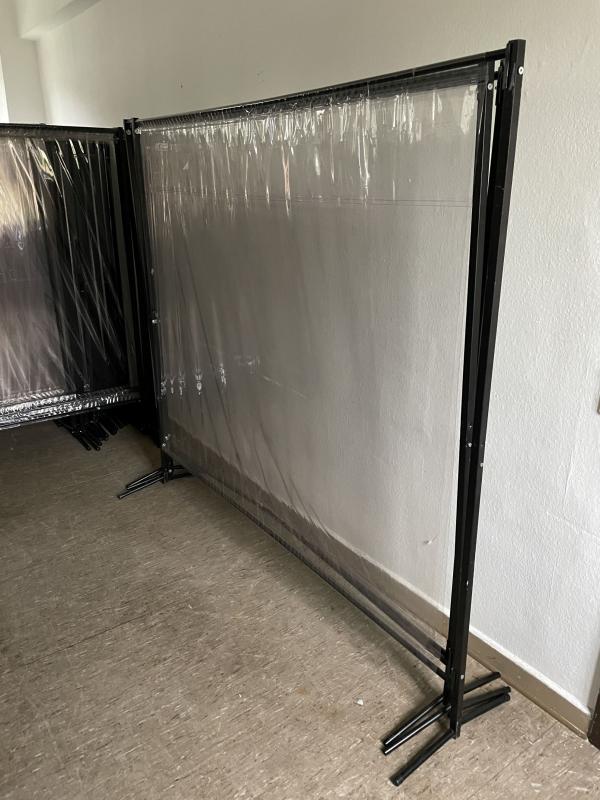 Folienwand, Schutzwand, Corona Spuckschutz mit PVC Folie, Schutzvorhang, Raumteiler 