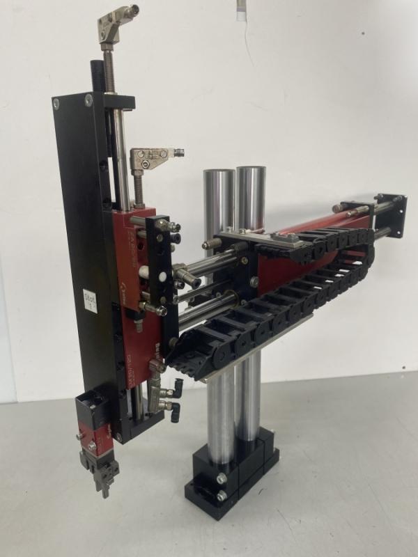 Pneumatischer Pick & Place Manipulator, Ladeeinheit wie Scara Roboter mit Parallel-Greifer