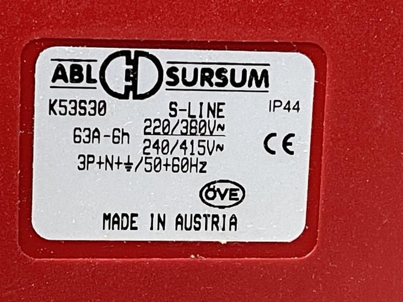CEE Kupplung 63 Amp. für CEE-Stecker
