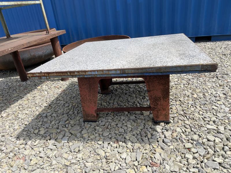 Granittisch, Granitmeßtisch, Hartsteinplatte auf Untergestell