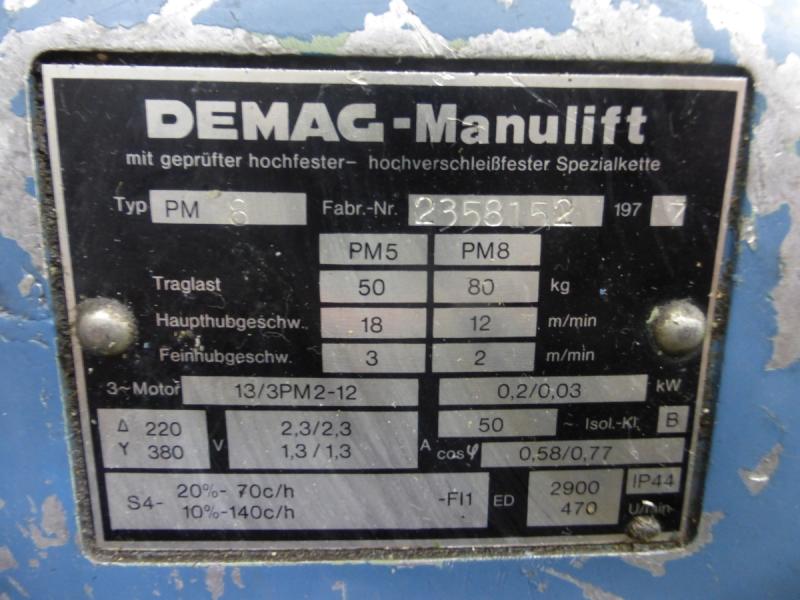 E-Kettenzug, Elektro Hubwerk, Kran