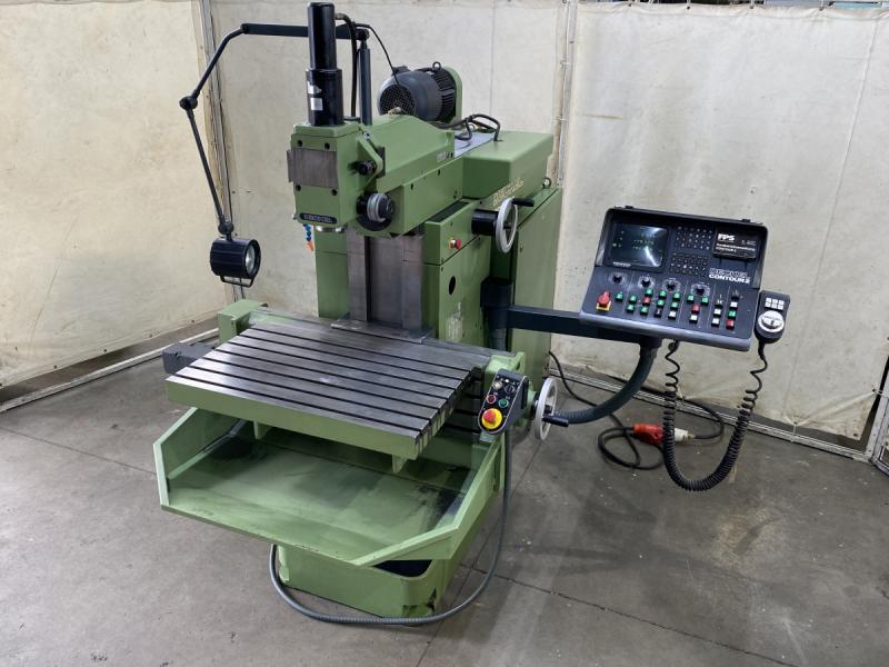 CNC Fräsmaschine, Werkzeugfräsmaschine mit Handrädern und Bahnsteuerung GRUNDIG Contur 2