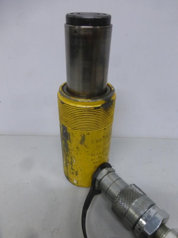 Einfachwirkender Hydraulikzylinder mit Federrückzug, Hydraulikstempel, Hublast: 10 ton.