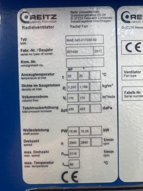Neuwertiger Radialventilator, Absaugventilator