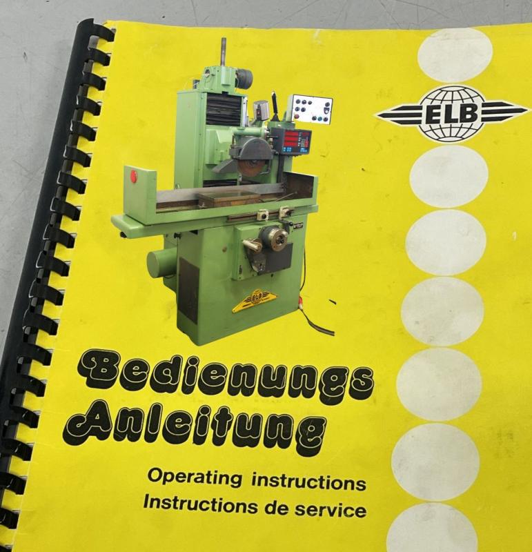 Betriebsanleitung, Bedienungsanleitung für Flachschleifmaschine Betriebsanleitung, Bedienungsanleitung für Flachschleifmaschine