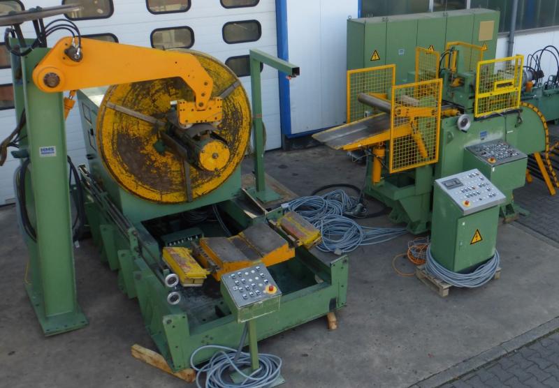 Bandanlage, Abwickelhaspel und Richtmaschine Bandanlage, Abwickelhaspel und Richtmaschine