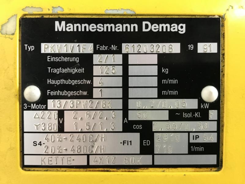 E-Kettenzug, Elektro Hubwerk, Kran