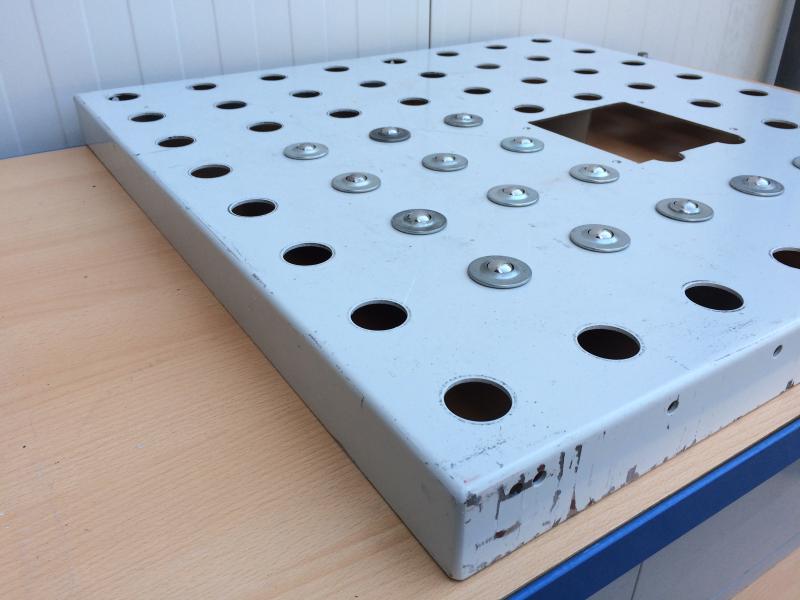 Kugelrollentisch für Rollenbahnbreite 800 mm, Kugeltisch zum Transport von Stückgütern, mit Kugelrolle