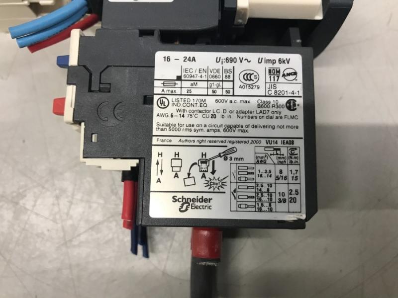 Leistungsschütz, Lastschütz, Luftschütz, Schütz, Leistungsschalter, Motorschütz mit Motorschutzrelais 16 - 24 A