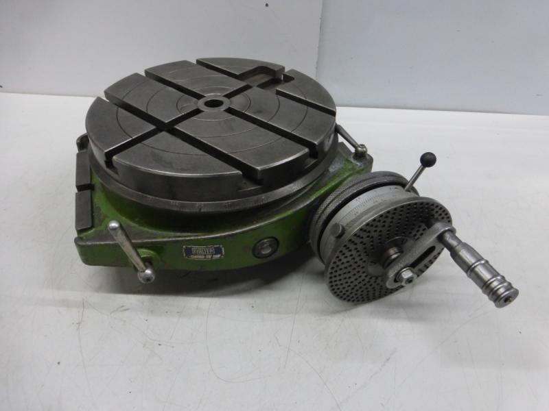 Rundtisch, Rundteiltisch mit Kurbel und Skala zum direkten und indirekten Teilen + Lochscheibe