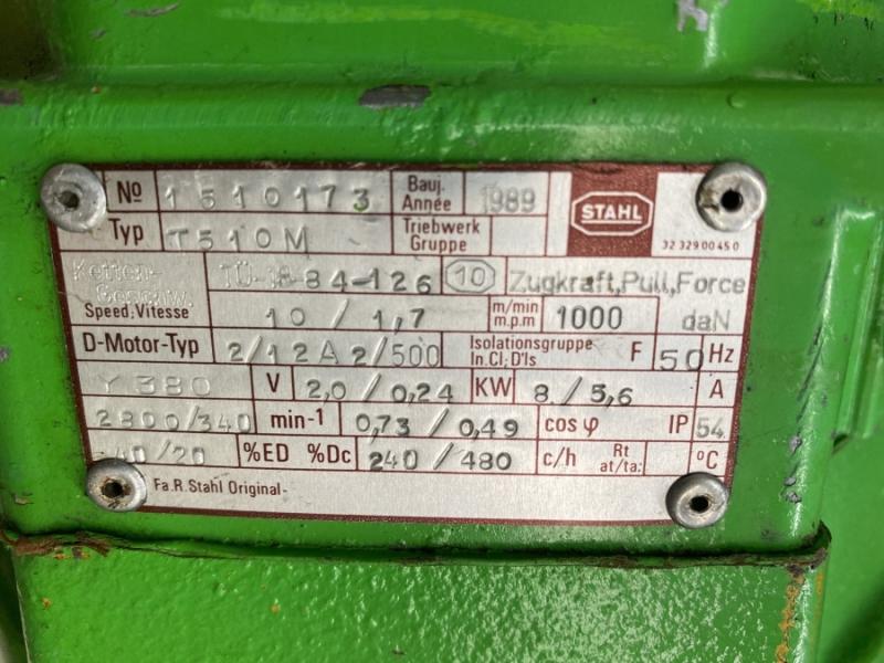 E-Kettenzug, Elektro Hubwerk, Kran 1000 kg