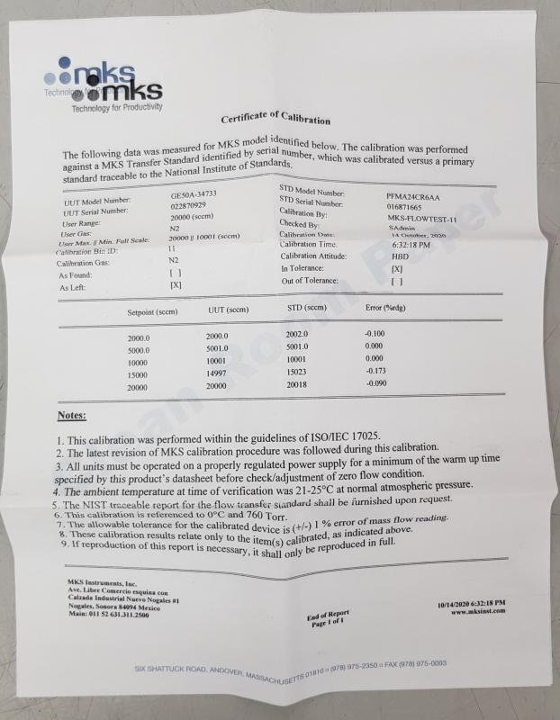 MFC - Digital gesteuerter Massendurchflussregler für Gas, Mass Flow Controller - Neu / unbenutzt