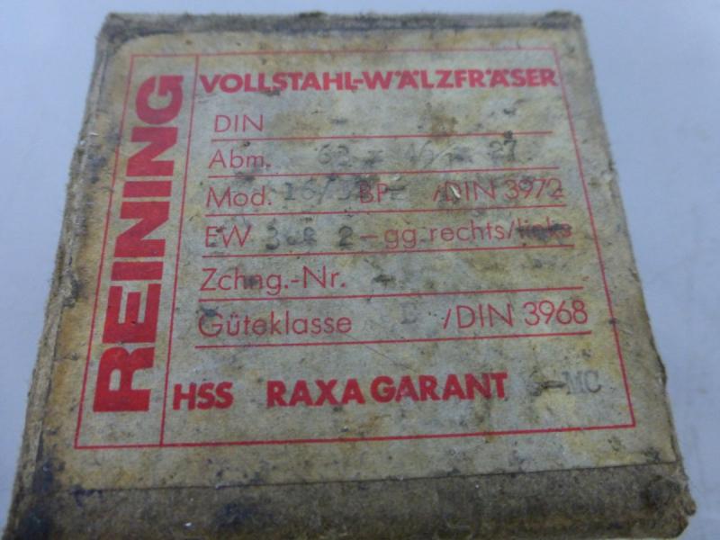 Modul Abwälzfräser, Zahnradfräser, Modulfräser für Zahnradbearbeitung, vermutlich Modul 1,6