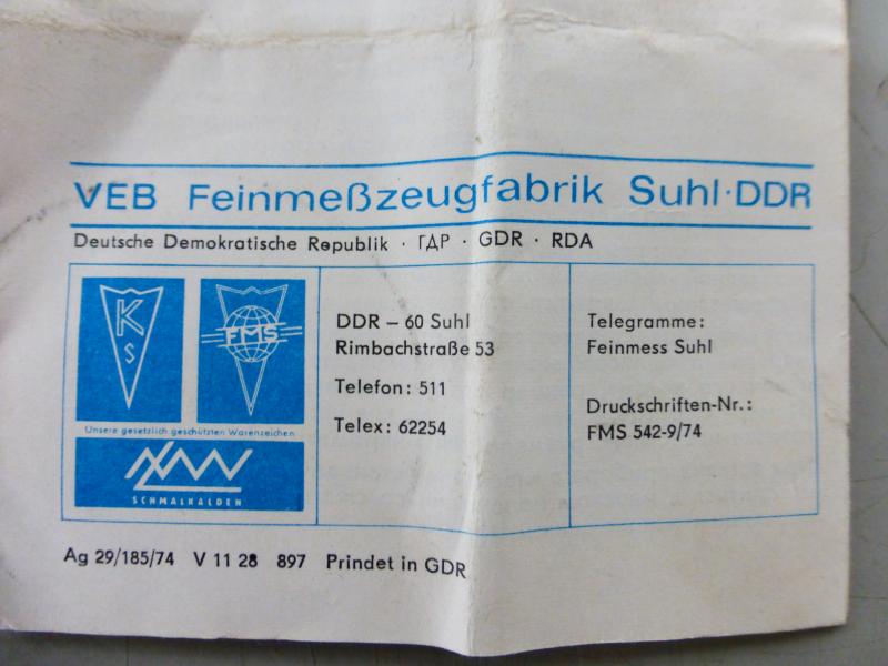 2-Punkt Innenmessgerät, Innen-Feinmessgerät FMS (DDR), Innenmeßgerät