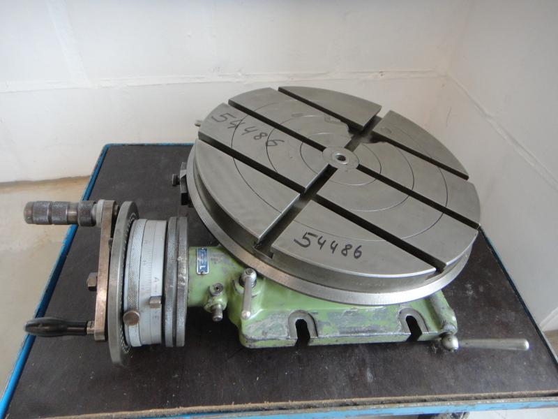 Rundtisch, Rundteiltisch mit Kurbel und Skala zum direkten und indirekten Teilen + Lochscheibe