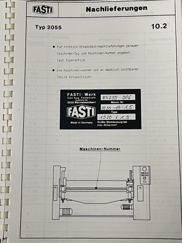 Betriebsanleitung für Schwenkbiegemaschine