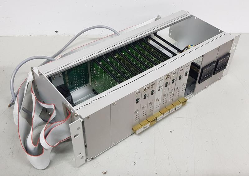 19" Einbaurack mit Einschubkarten und Mutterkarte, Zählerkarte, Filter, Förderstellenplatine