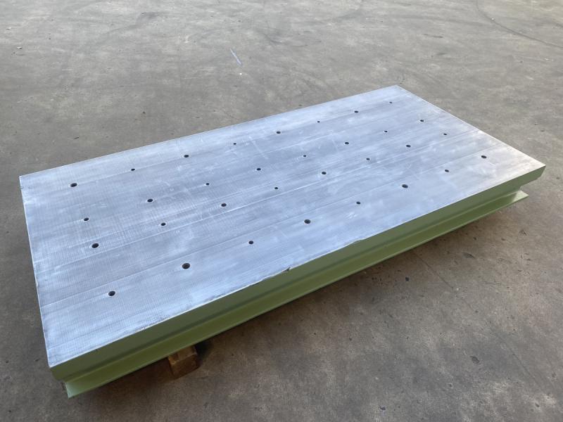 Aufspannplatte, Aufspanntisch, bearbeiteter Stahl Maschinentisch