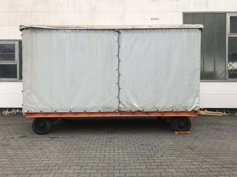 Plattform-Transportwagen, Schwerlastanhänger, Industrieanhänger mit 2-Achs Drehschemellenkung