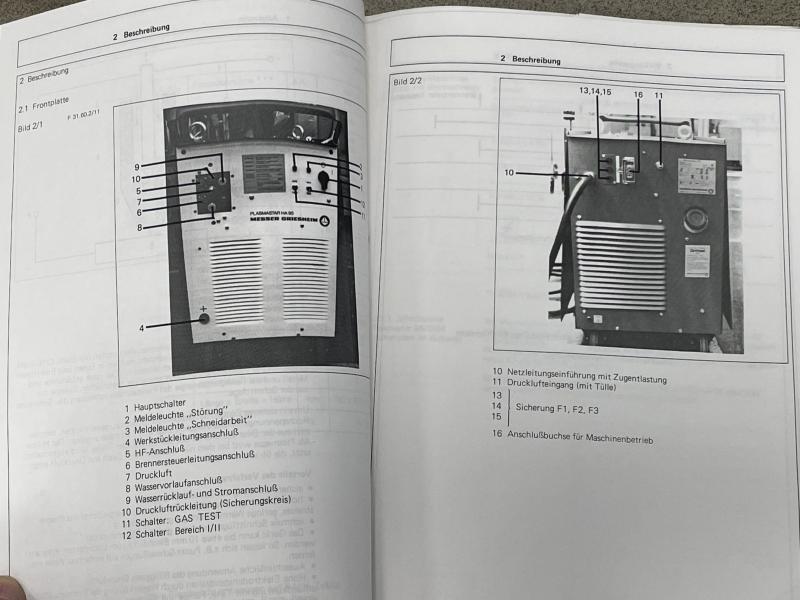 Betriebsanleitung für Plasma Schneidgerät, Plasmaschneidmaschine, Bedienungsanleitung 