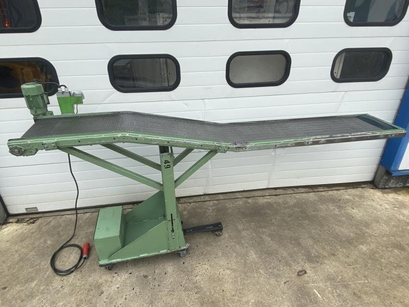 Z-Förderer, Förderband mit Metallgliederband, Metall-Gurtförderer, Bandförderer, Standförderer