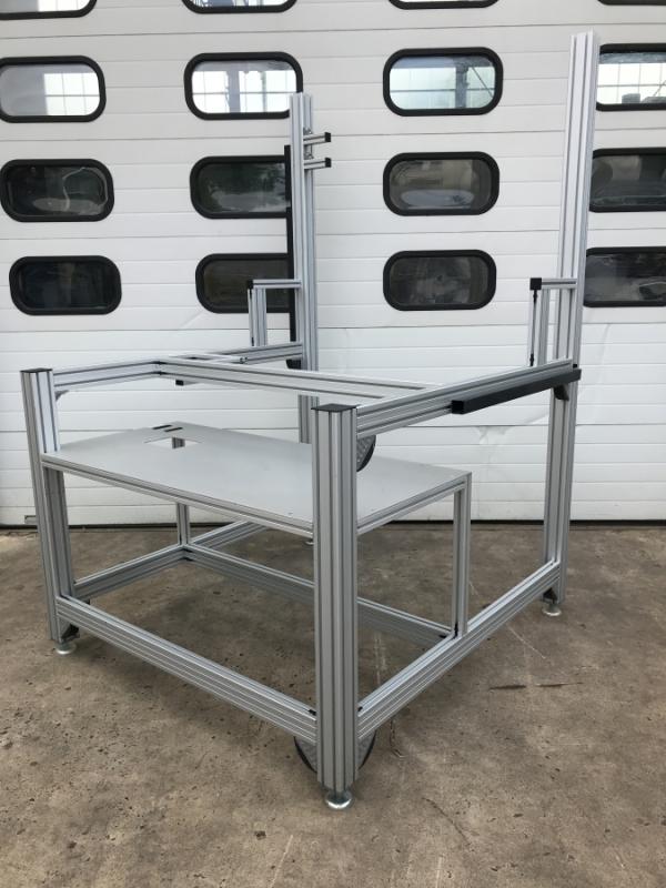 Gestell aus Aluminium Systemprofil, Aluregal, Aluminiumgestell, Alugestell - 126 kg