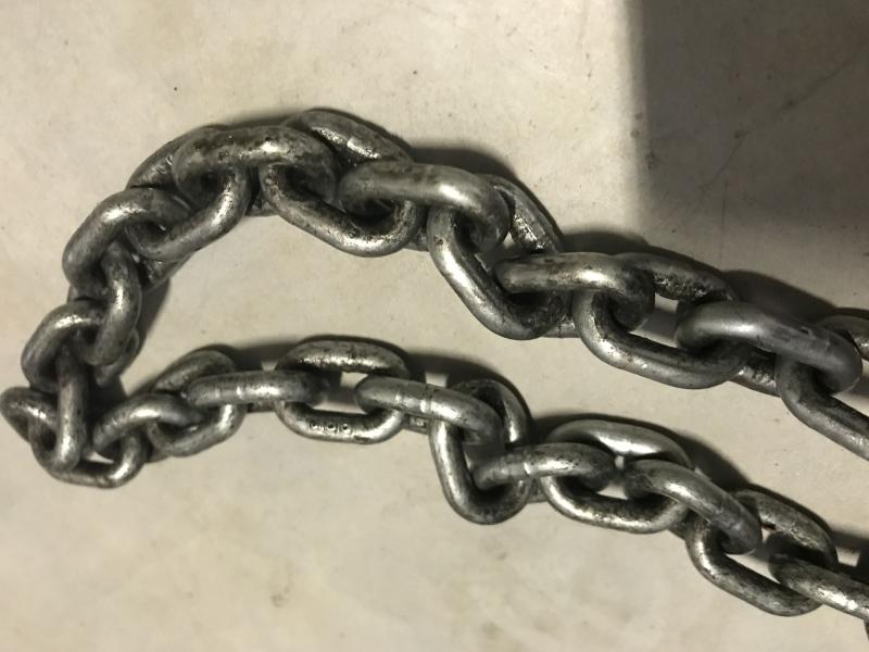 Lastkette für Kran, Anschlagkette, Gliederkette für Kettenzug DEMAG, Galvanisch verzinkte Rundstahlkette