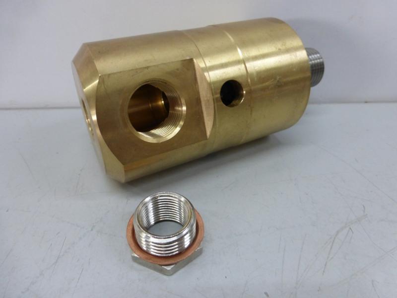 Drehdurchführung, Rotorgetragene Einkanal Rotationsdurchführung für Druckluft