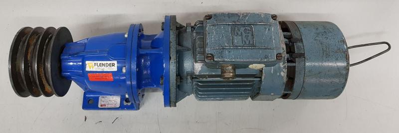 Getriebemotor mit Motorbremse und SITI Getriebe, Käfigläufer 0,37 kW, Drehzahl 55,5 U/min