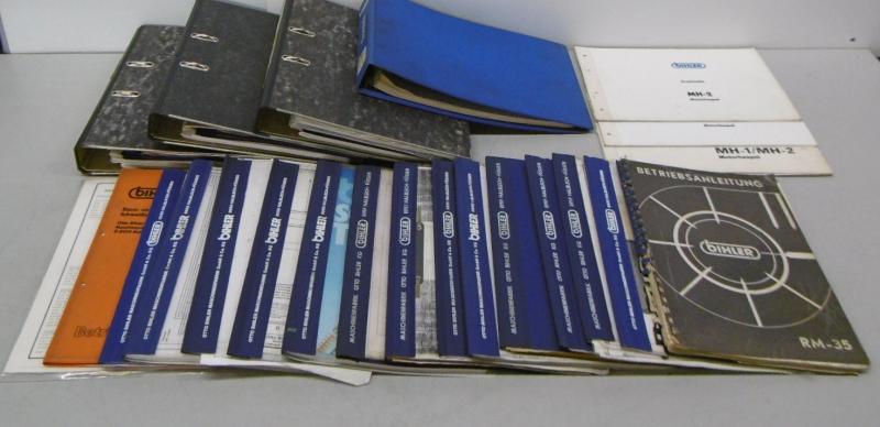 Betriebsanleitungen für verschiedene Stanzbiege- und Schweißautomaten mit Motorhaspel BIHLER 