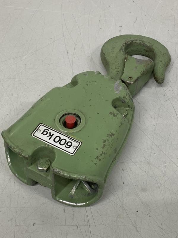 Kranhaken, Hubflasche, Unterflasche für Kettenzug, Lasthaken, 2-strängig