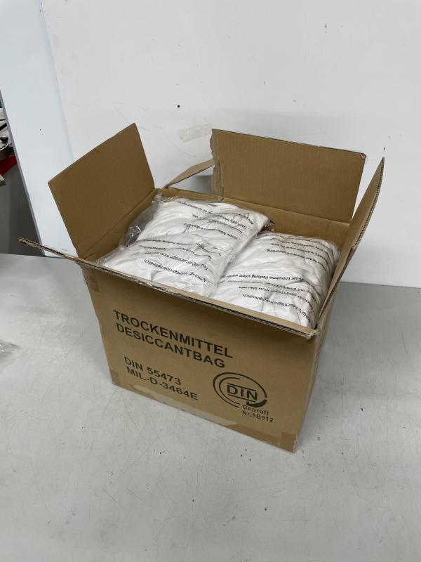 27 kg Trockenmittel zum binden von Feuchtigkeit in 16TME Beuteln, Desiccantbag nach DIN-55473-B