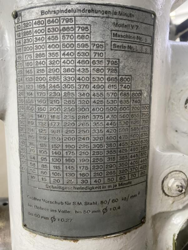 Schwere Säulenbohrmaschine MK5, Kastenständerbohrmaschine