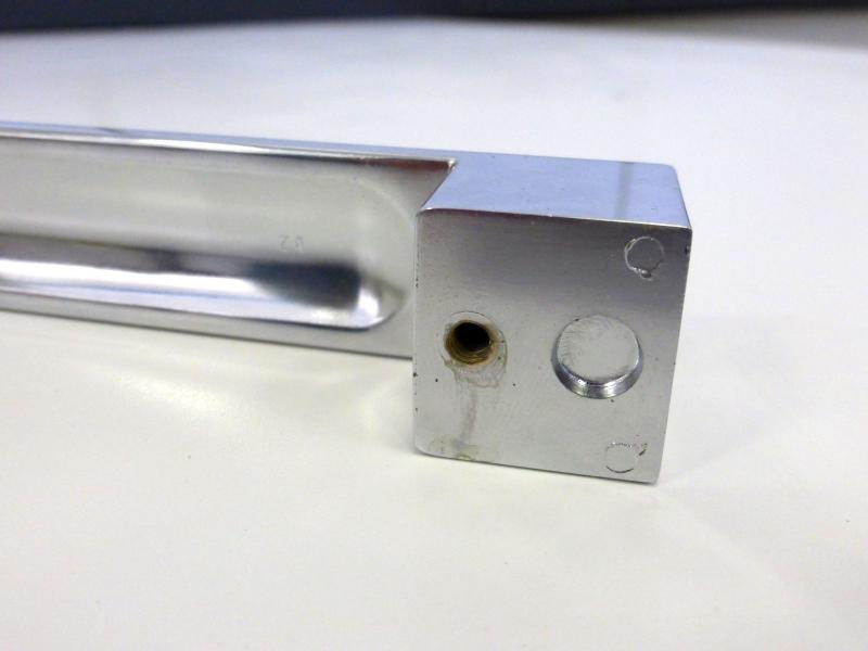 6 Stück Griffe, Möbelgriff, Relinggriff für Küche oder Industrie, Relinggriffe aus Messing verchromt