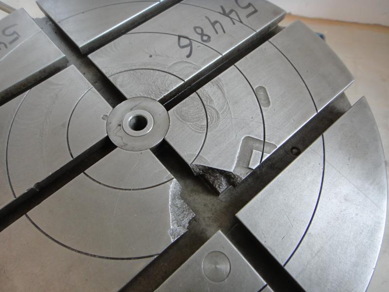 Rundtisch, Rundteiltisch mit Kurbel und Skala zum direkten und indirekten Teilen + Lochscheibe