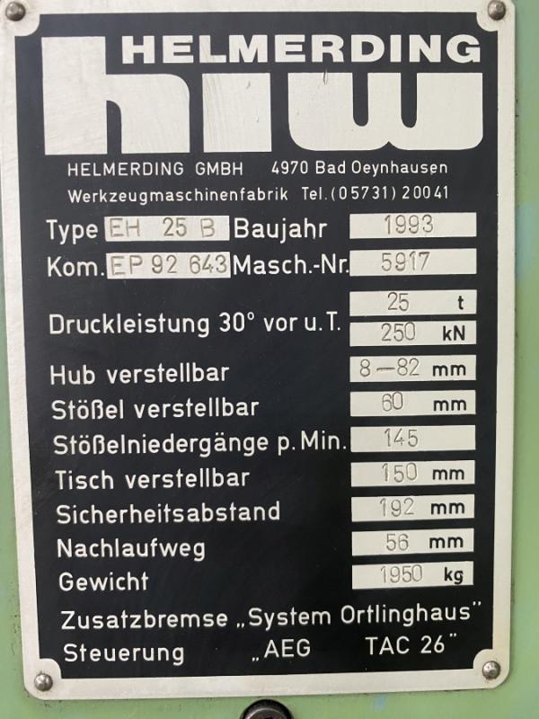 Einständer - Exzenterpresse