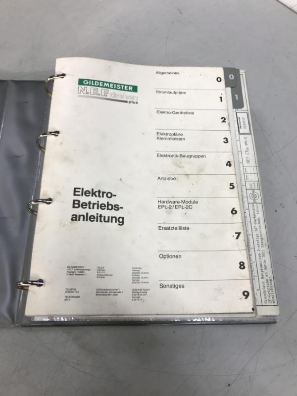 Elektro-Betriebsanleitung, Bedienungsanleitung, Handbuch, Anleitung, Operation Manual, für CNC Drehmaschine