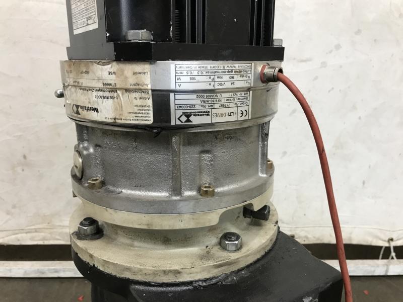 Synchron-Servomotor mit Haltebremse und Getriebe, Getriebemotor, Elektromotor, Winkelgetriebemotor