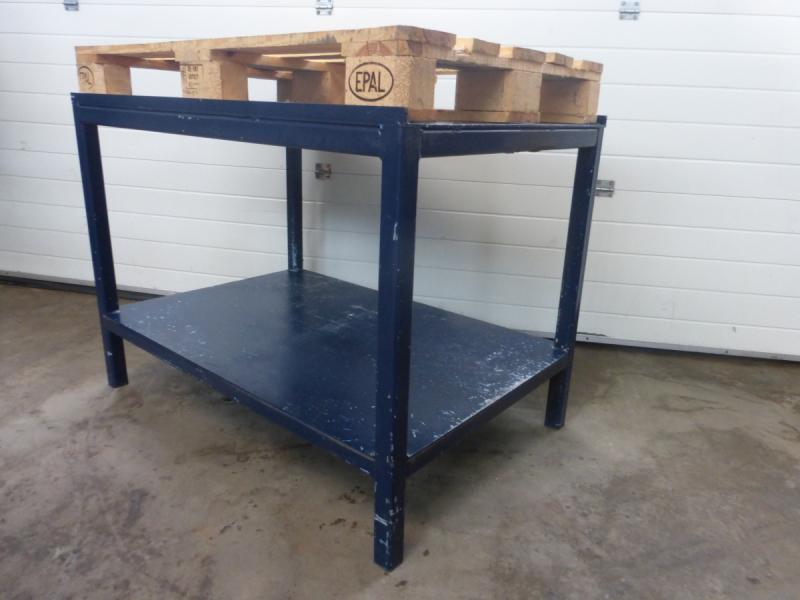 Arbeitstisch, Montagetisch, Metalltisch, Werkbank, Palettentisch, zum aufstellen einer Europaletten